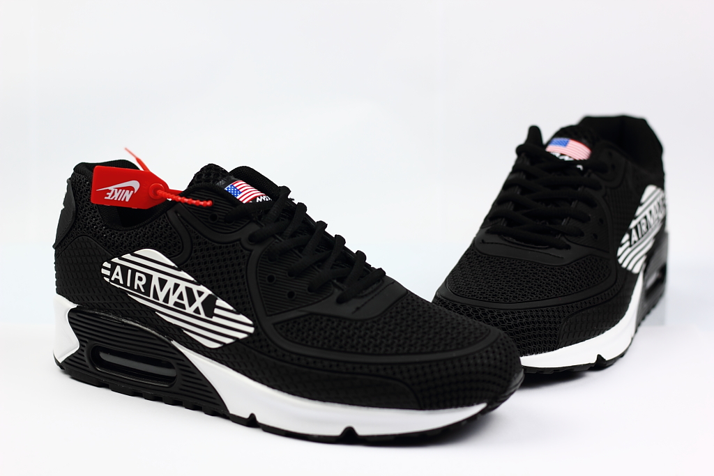 Supreme Nike Air Max 90 Nano Drop Plastic Black White Shoes - Click Image to Close